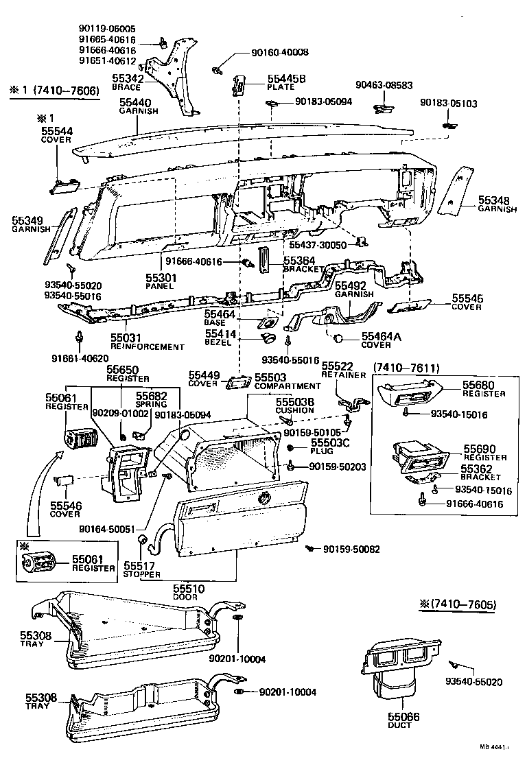 Instrument Panel Glove Compartment