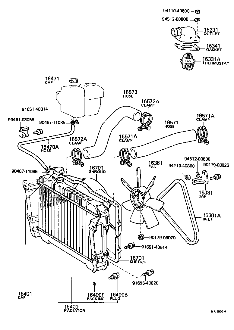 Radiator Water Outlet