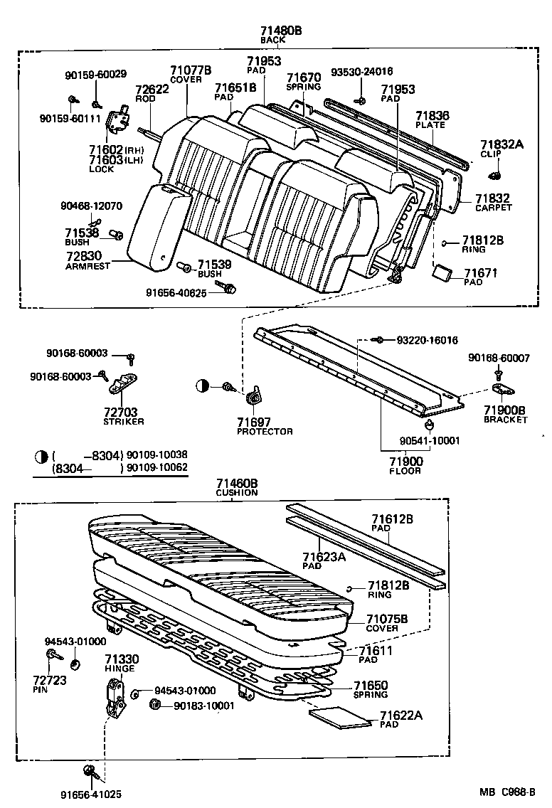 Rear Seat & Seat Track