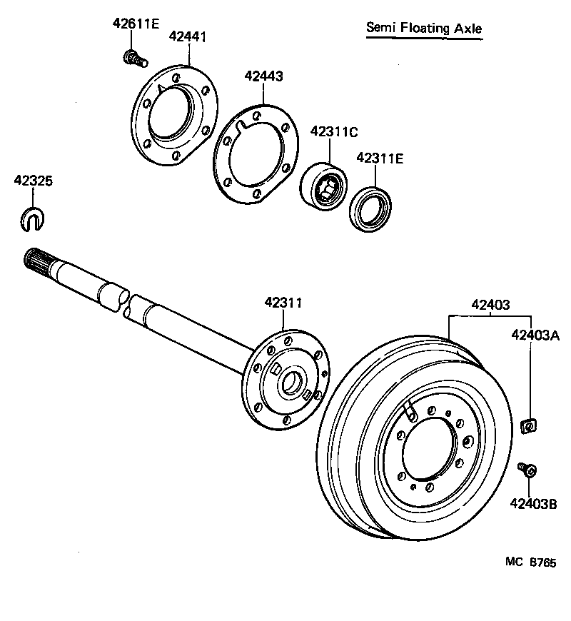 Rear Axle Shaft Hub