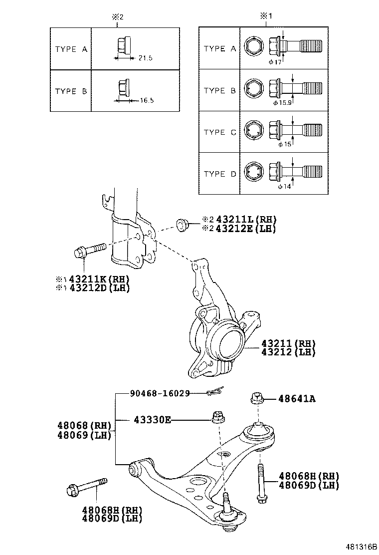Front Axle Arm Steering Knuckle