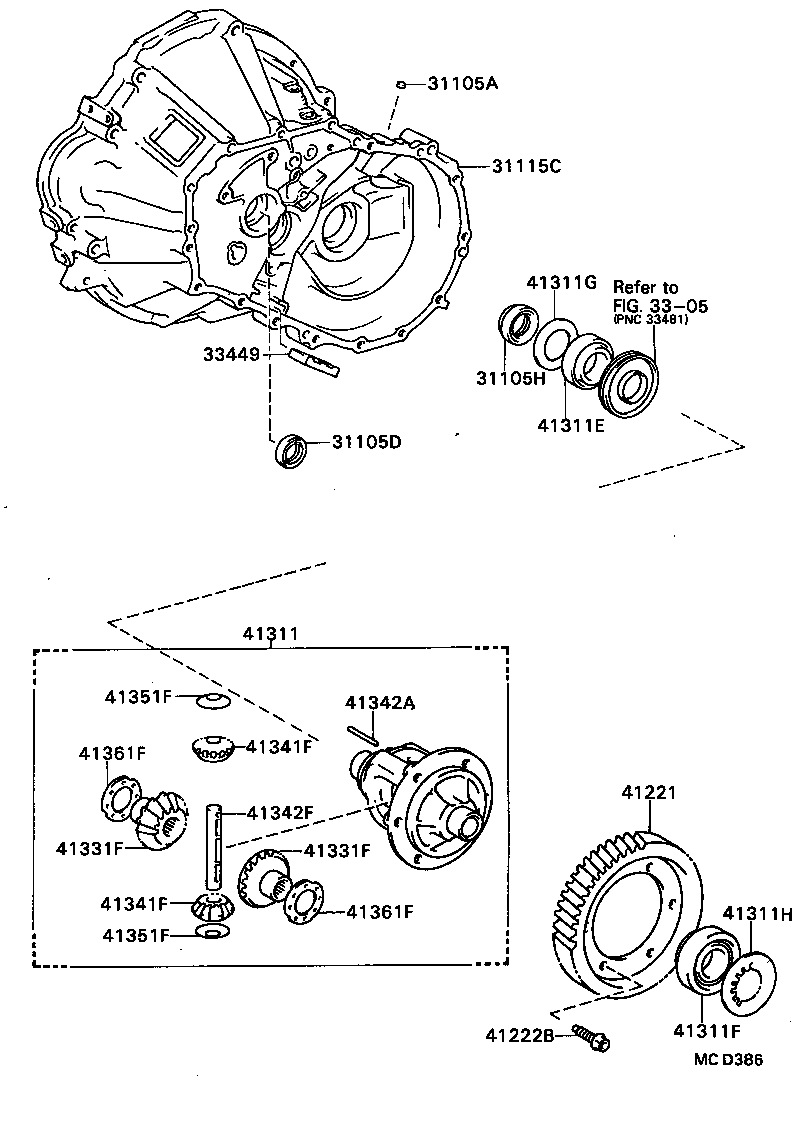 Front Axle Housing & Differential