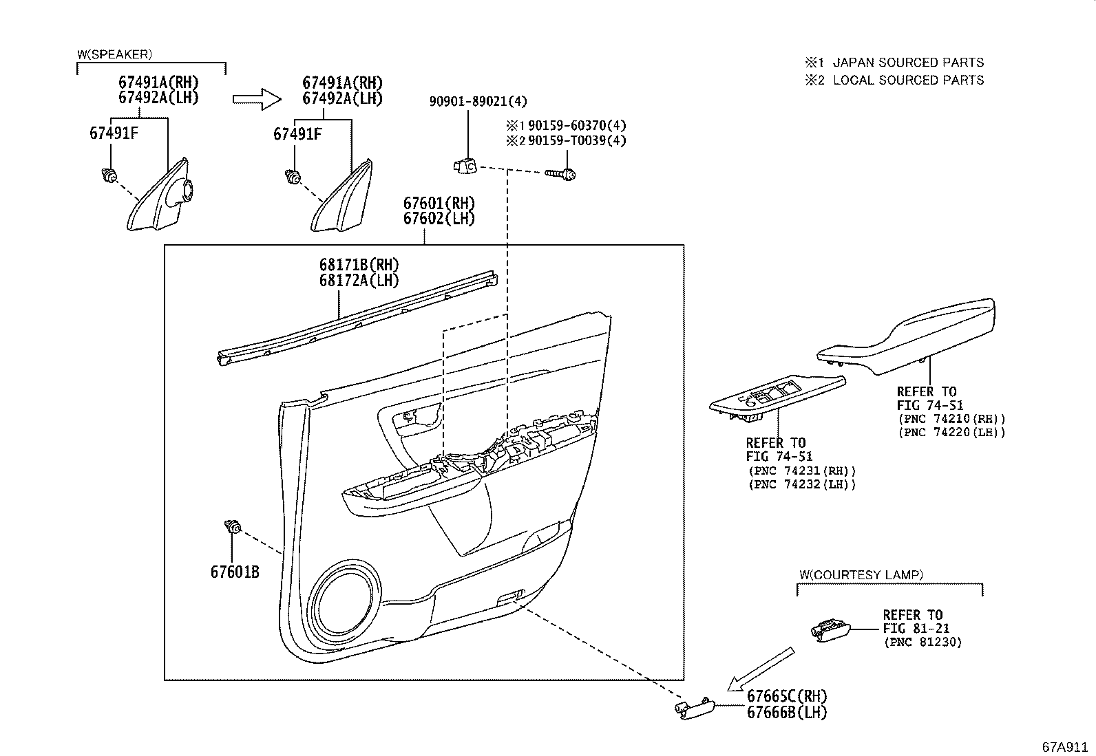 Front Door Panel & Glass