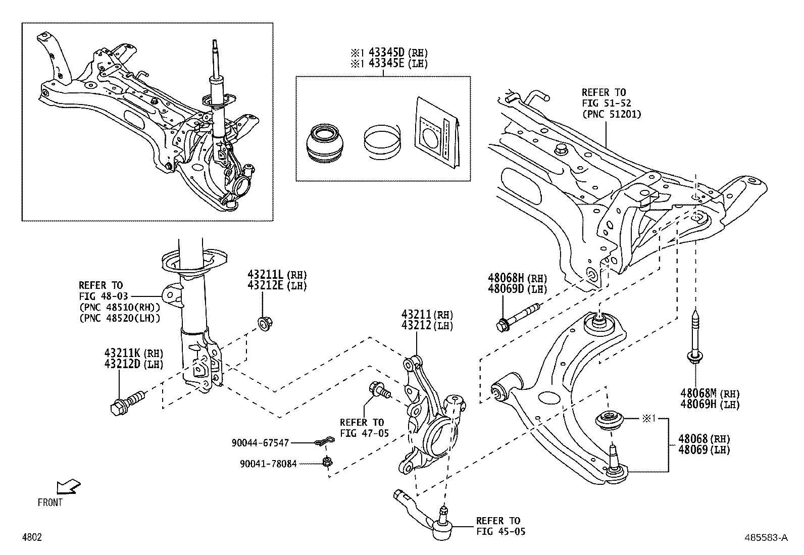 Front Axle Arm Steering Knuckle