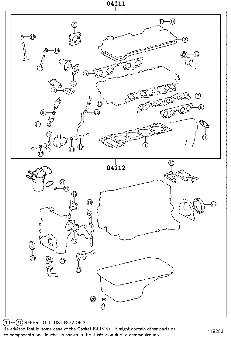 Engine Overhaul Gasket Kit