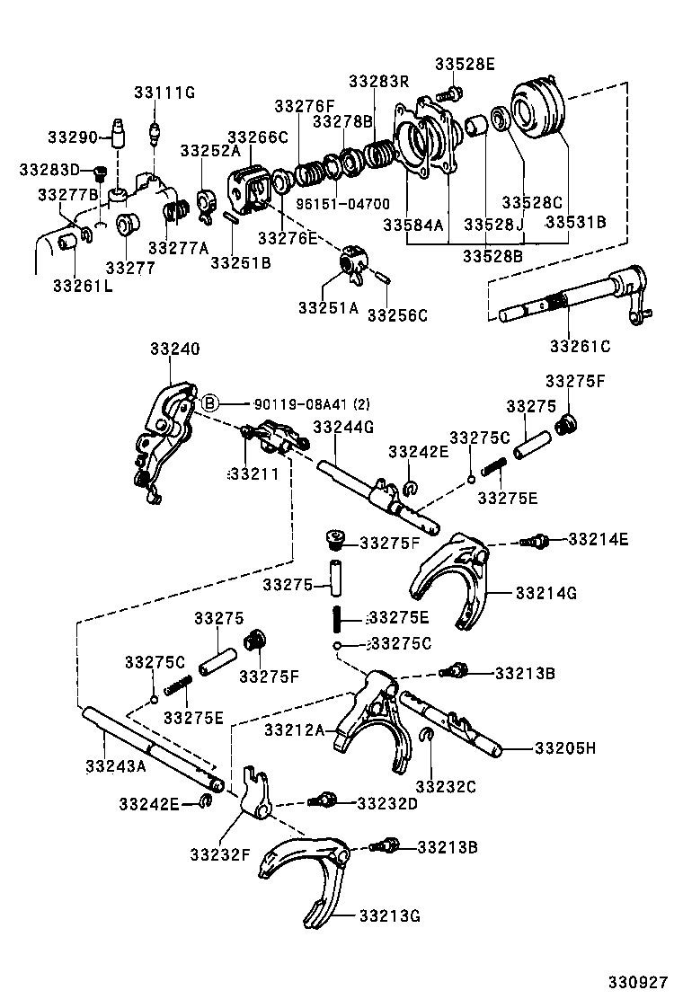Gear Shift Fork Lever Shaft