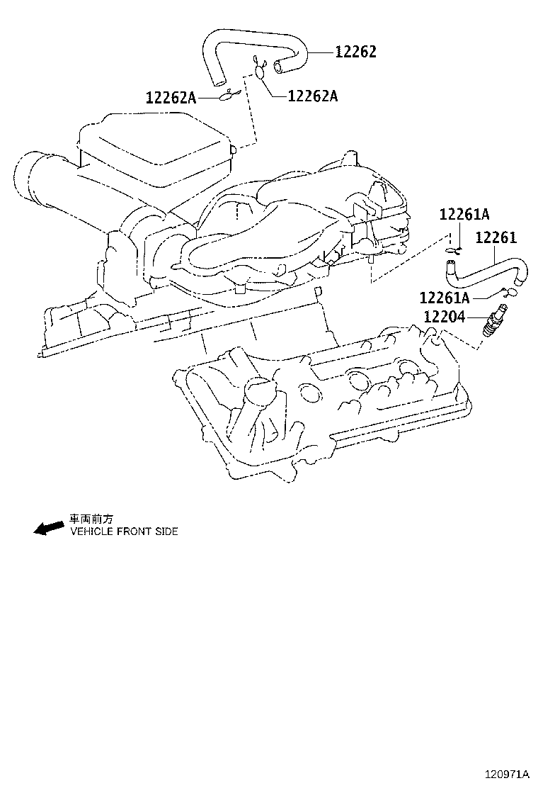 12204-31030 Valve Sub-Assy, Ventilation Toyota | YoshiParts