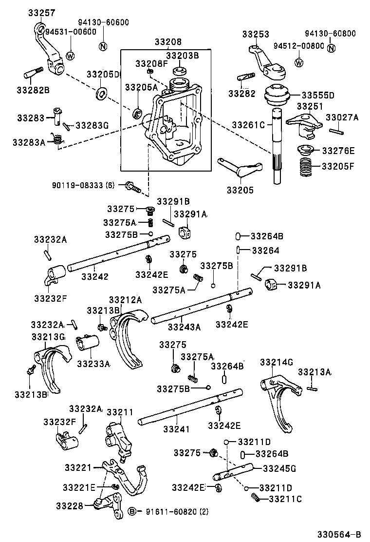 Gear Shift Fork Lever Shaft