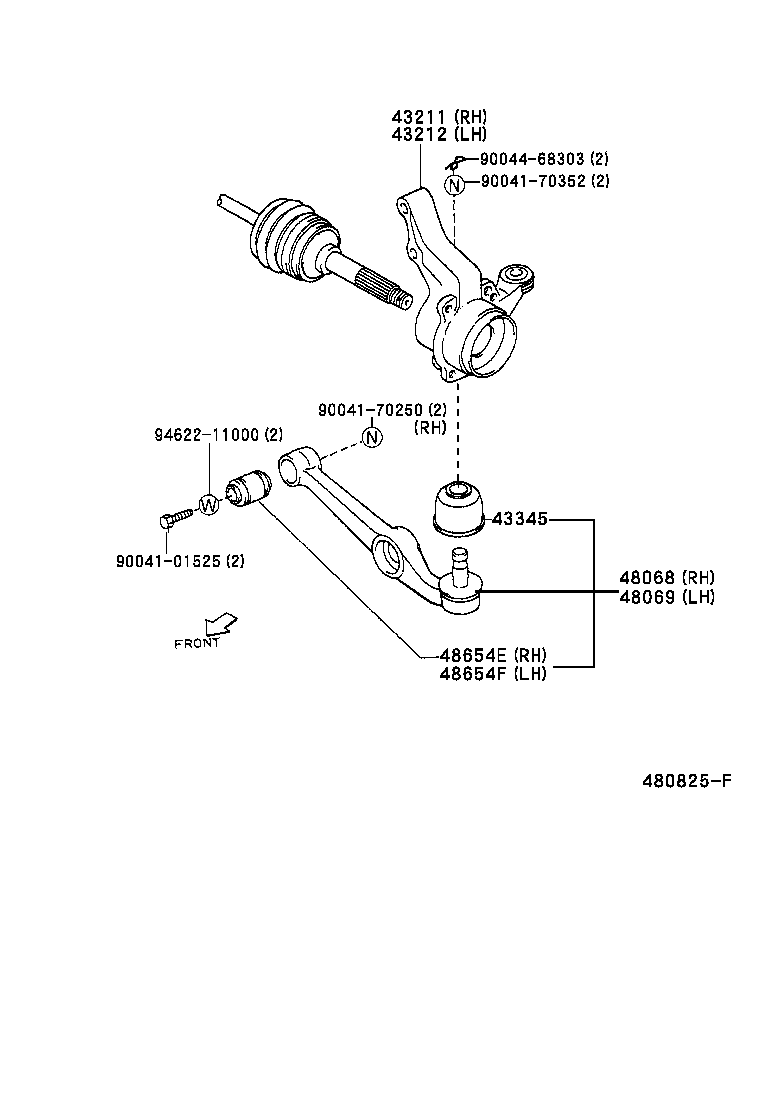 Front Axle Arm Steering Knuckle