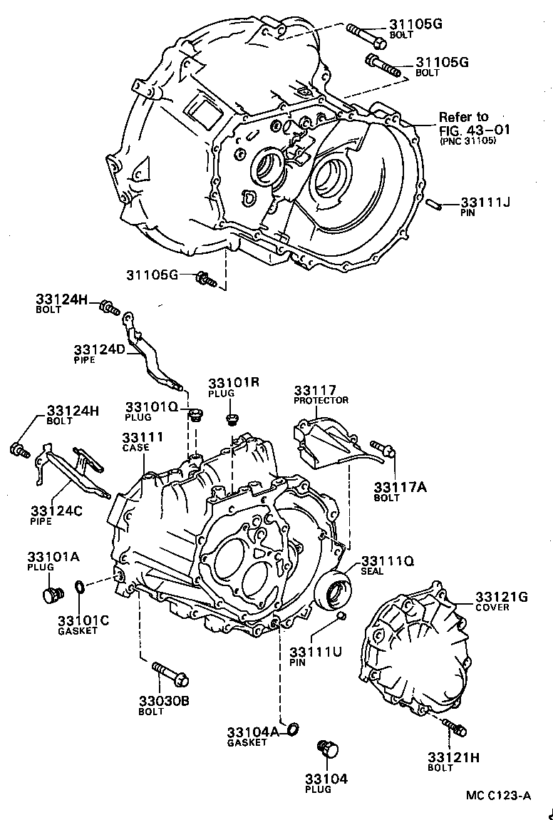 Clutch Housing + Transmission Case