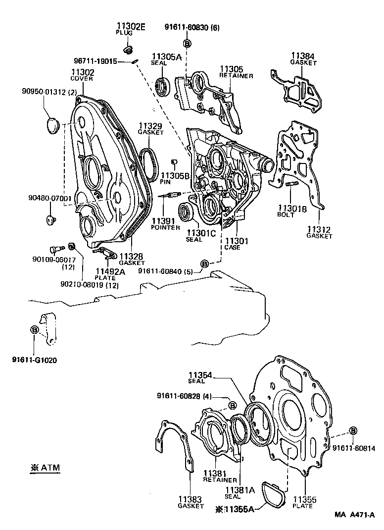 Timing Gear Cover & Rear End Plate