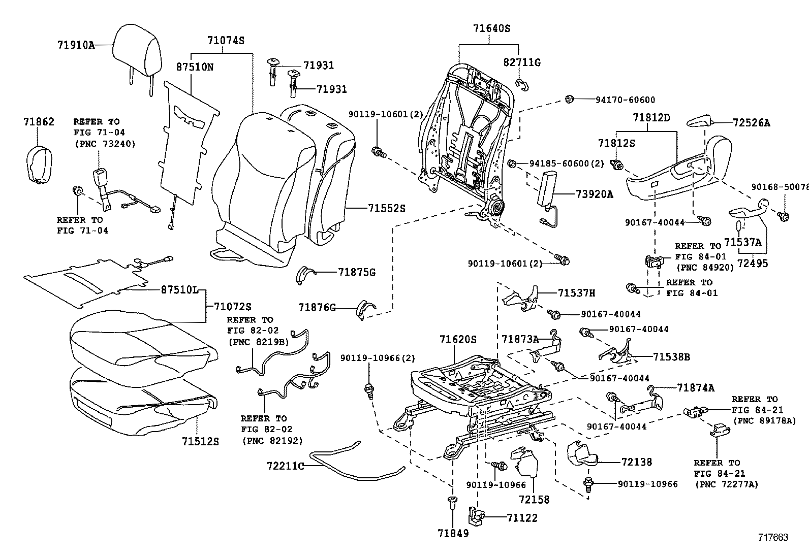 Asiento delantero y riel del asiento