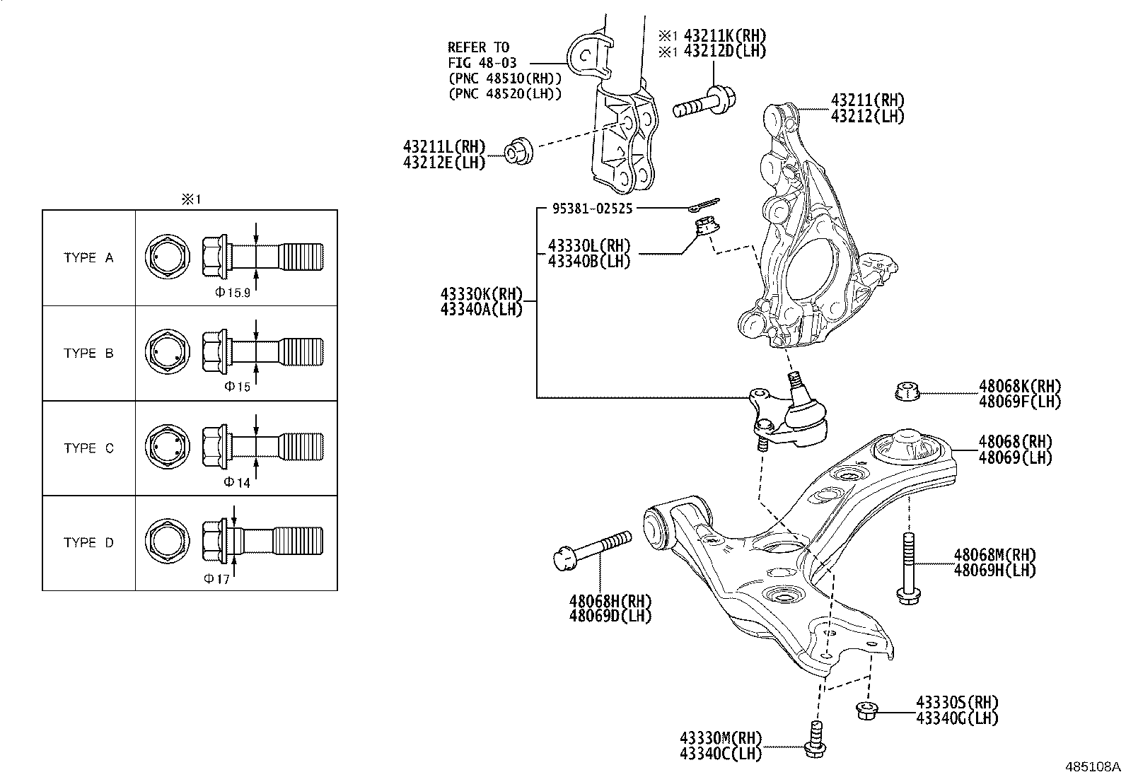 Front Axle Arm Steering Knuckle