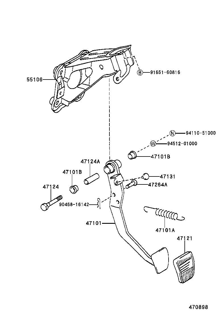 Brake Pedal & Bracket