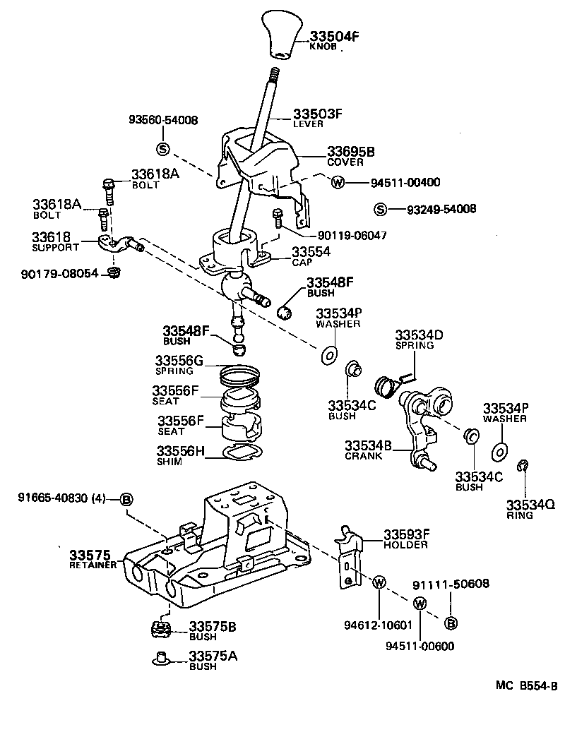 Shift Lever & Retainer