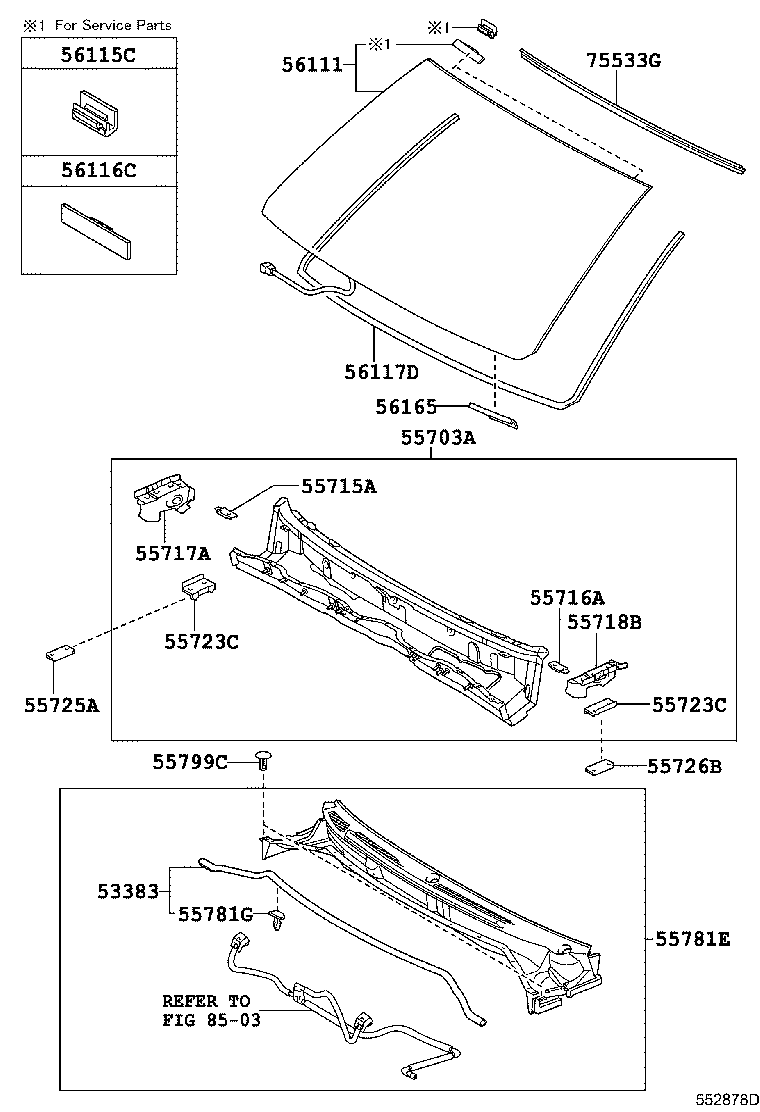 Cowl Panel & Windshield Glass