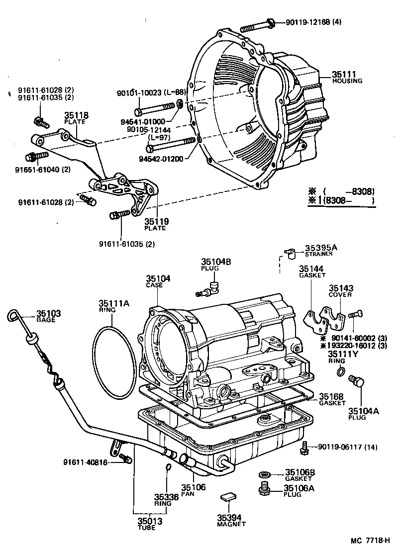 Transmission Case & Oil Pan