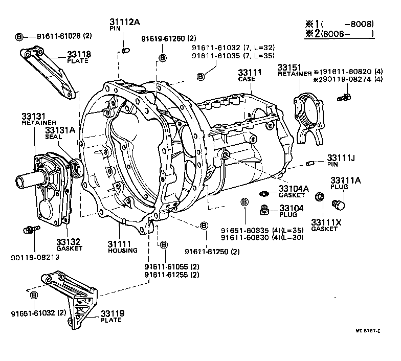 Clutch Housing + Transmission Case