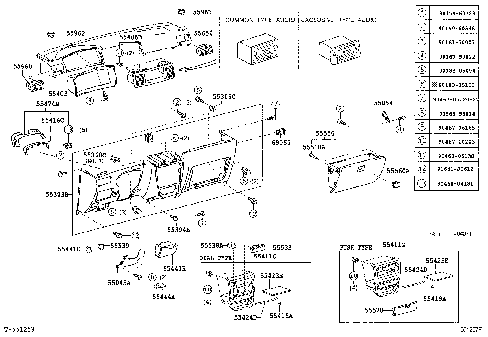 Instrument Panel Glove Compartment