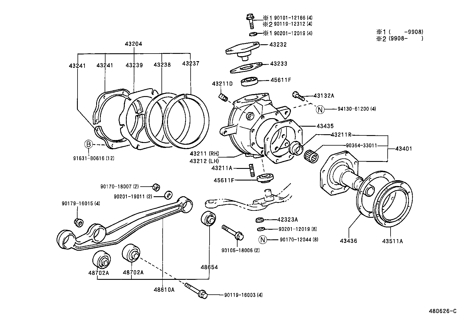 Front Axle Arm Steering Knuckle