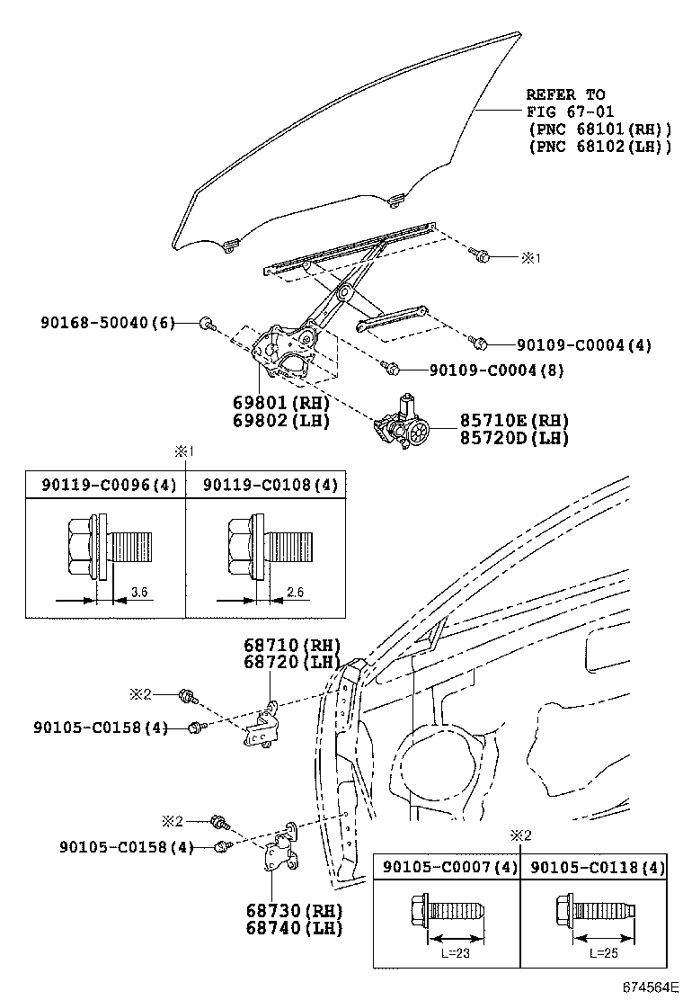 Front Door Window Regulator Hinge
