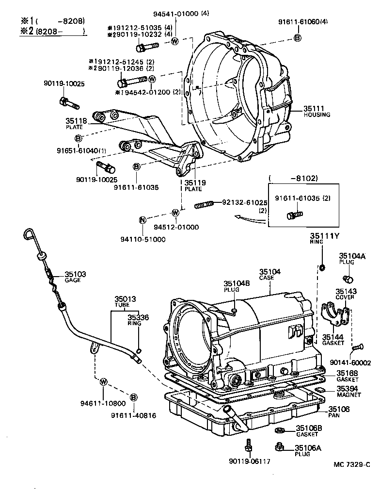 Caja de transmisión y cárter de aceite