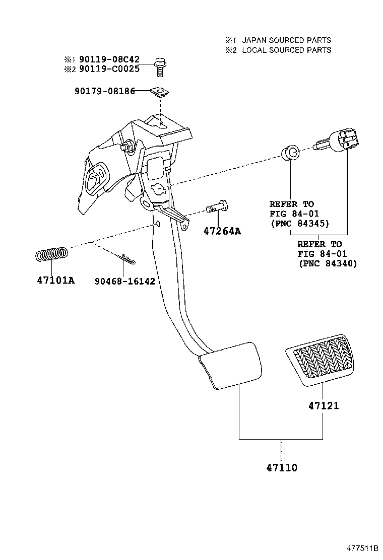 Brake Pedal & Bracket