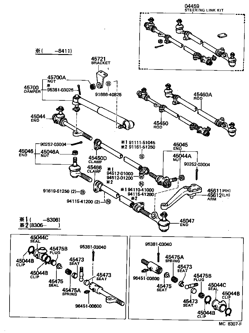 Enlace del mecanismo de dirección