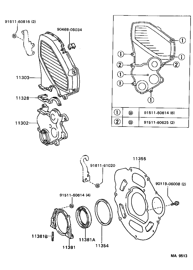 Timing Gear Cover & Rear End Plate