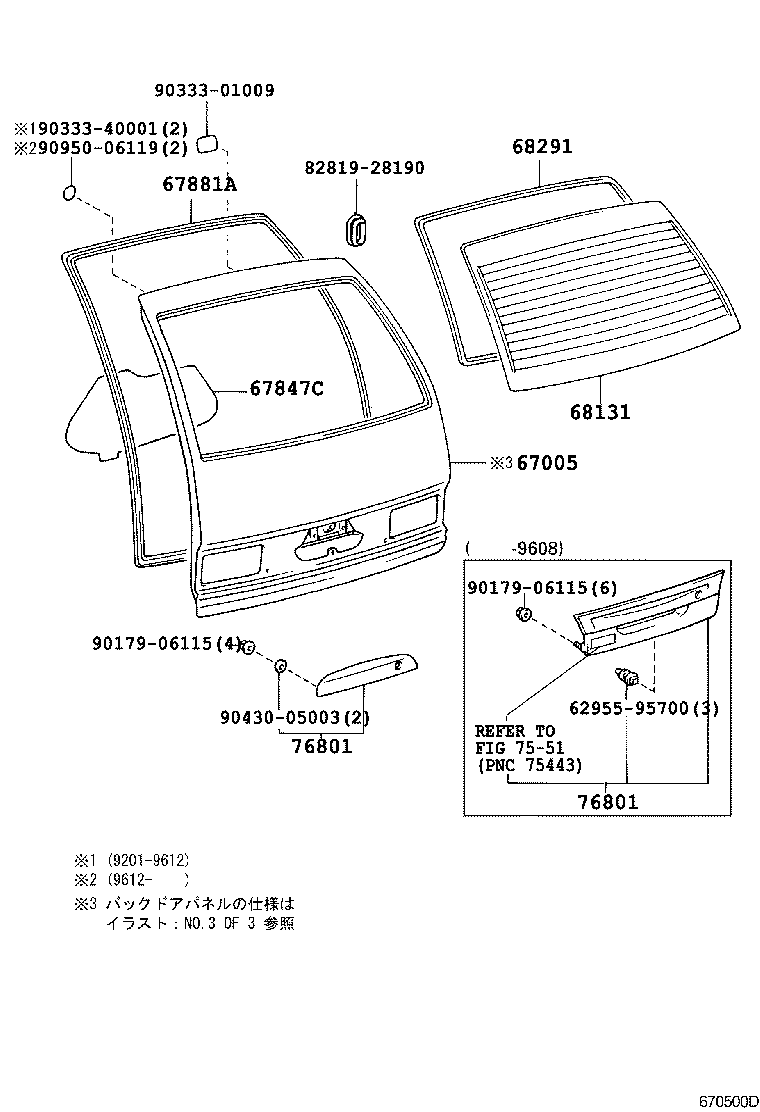 Back Door Panel Glass