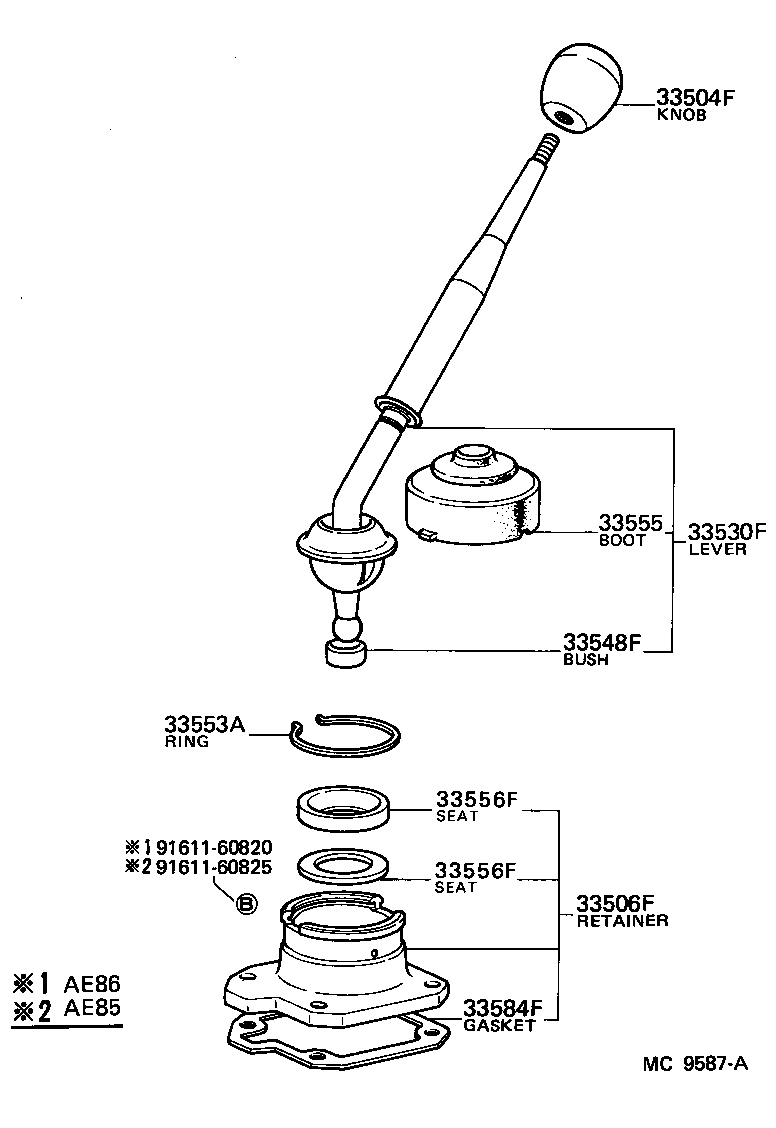 Shift Lever & Retainer