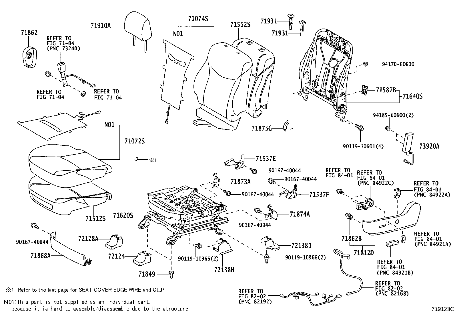 Asiento delantero y riel del asiento