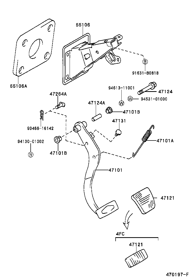 Brake Pedal & Bracket