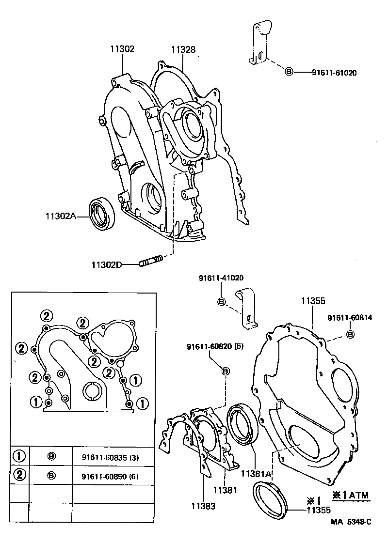 Timing Gear Cover & Rear End Plate