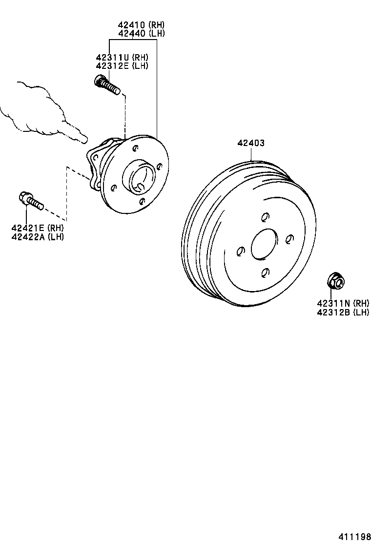 Rear Axle Shaft Hub