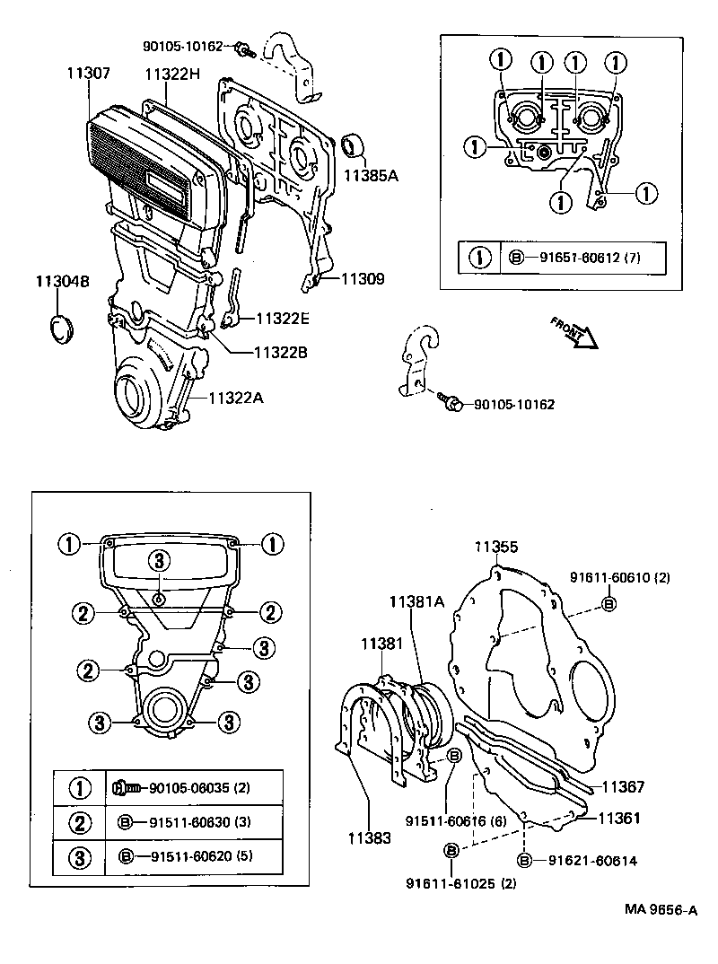 Timing Gear Cover & Rear End Plate