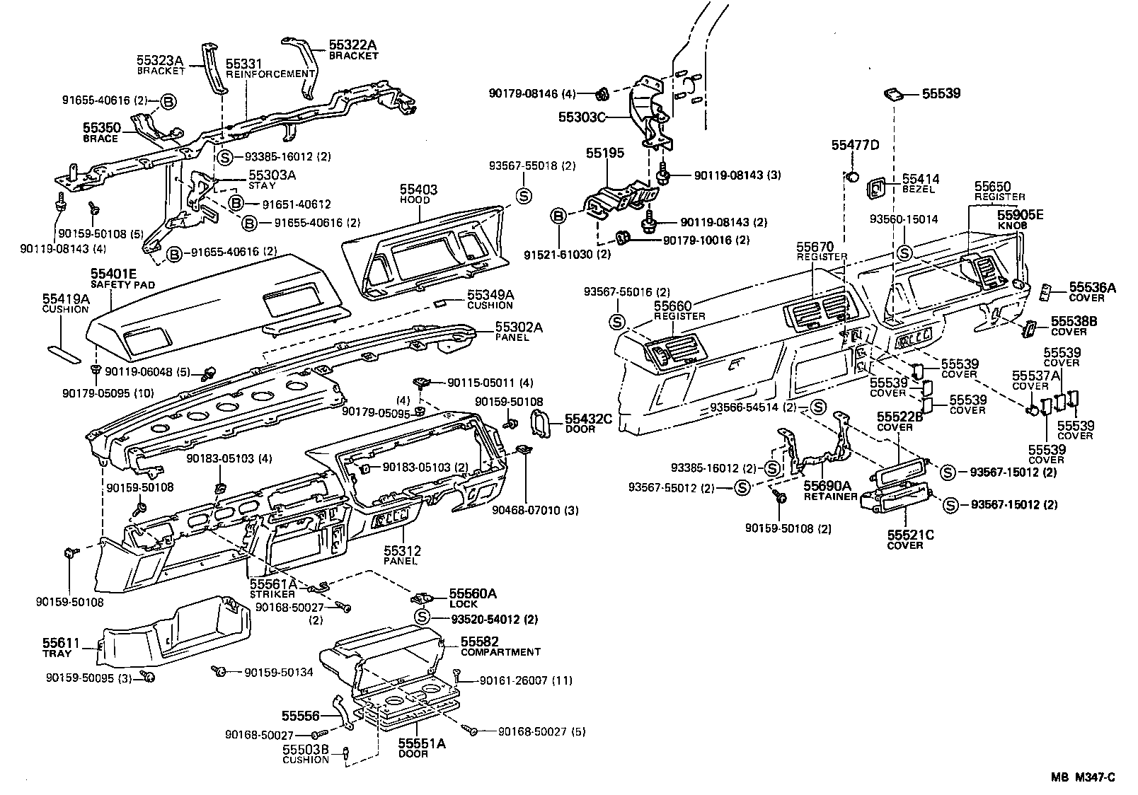 Instrument Panel Glove Compartment