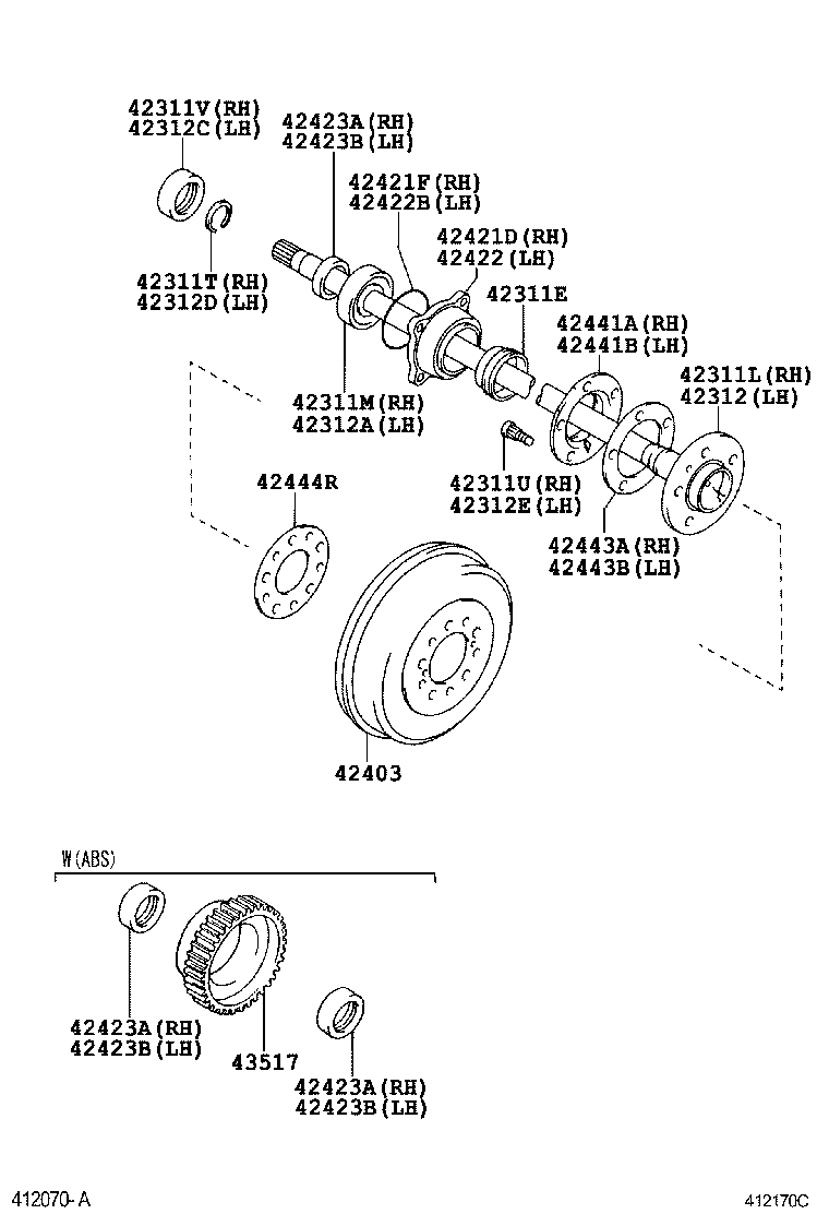 Rear Axle Shaft Hub