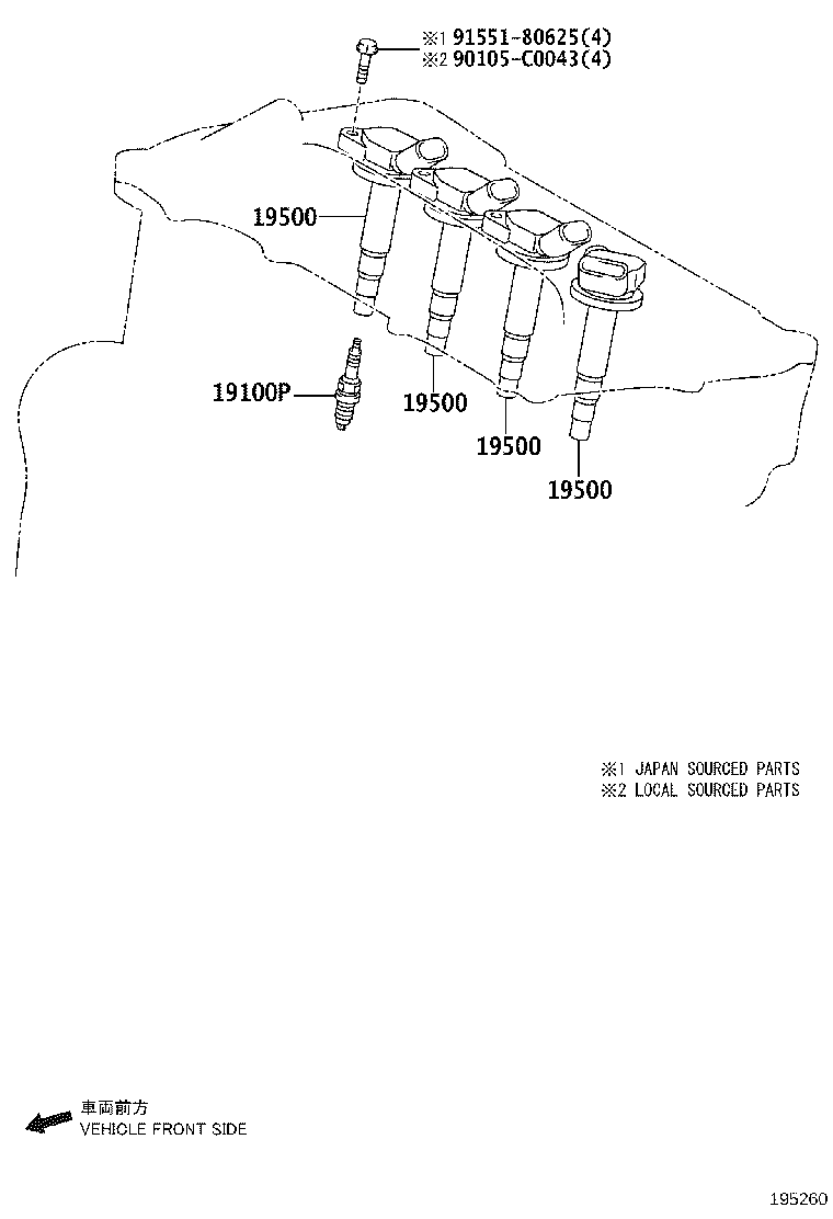 Ignition Coil Spark Plug Glow Plug