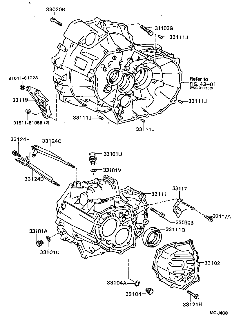 Clutch Housing + Transmission Case