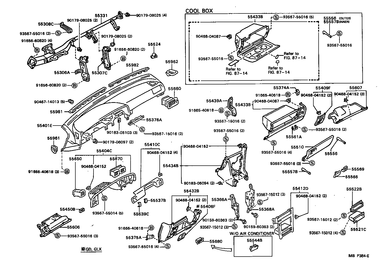 Instrument Panel Glove Compartment
