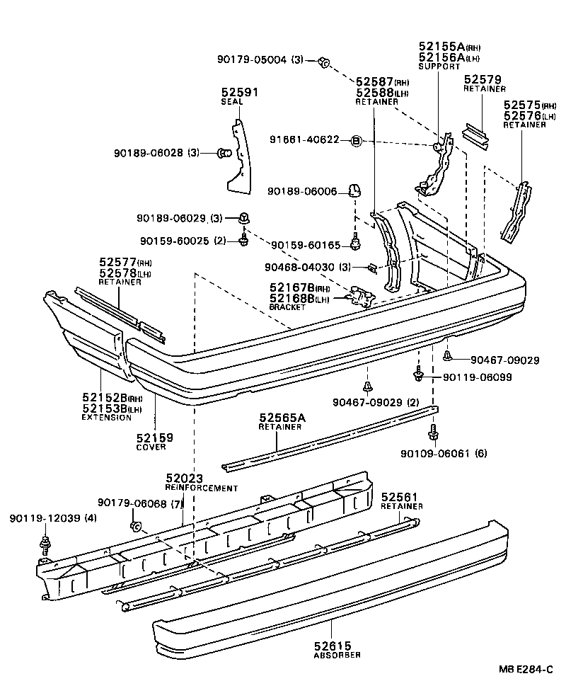 Rear Bumper & Bumper Stay