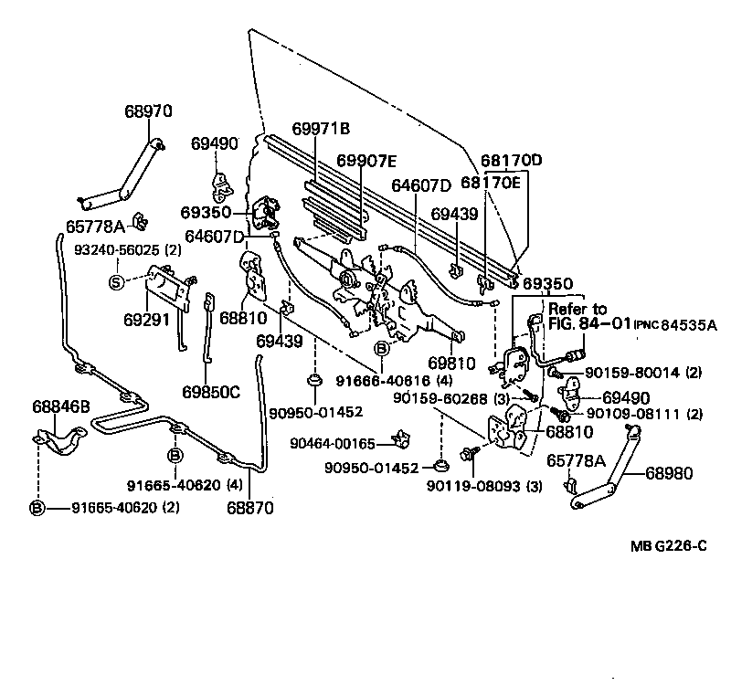 Bisagra de cerradura de puerta trasera