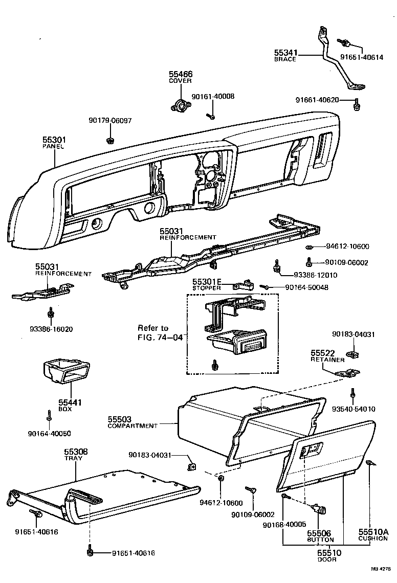 Instrument Panel Glove Compartment