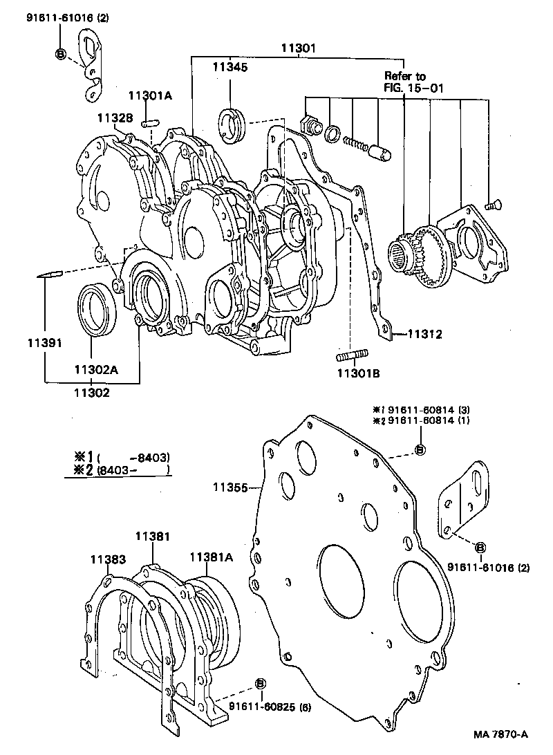 Timing Gear Cover & Rear End Plate