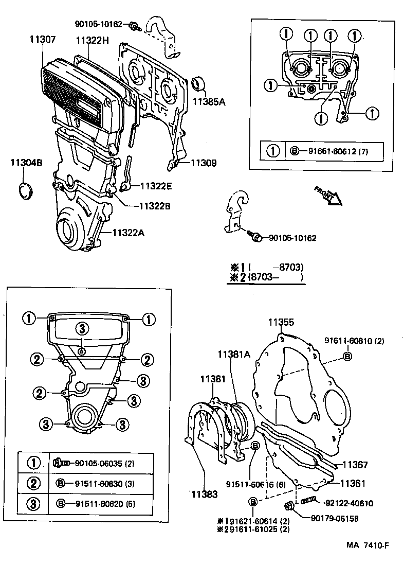 Timing Gear Cover & Rear End Plate