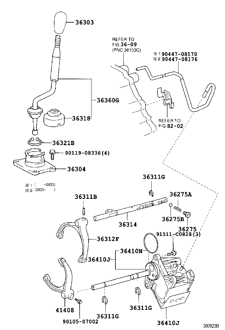 Transfer Lever & Shift Rod