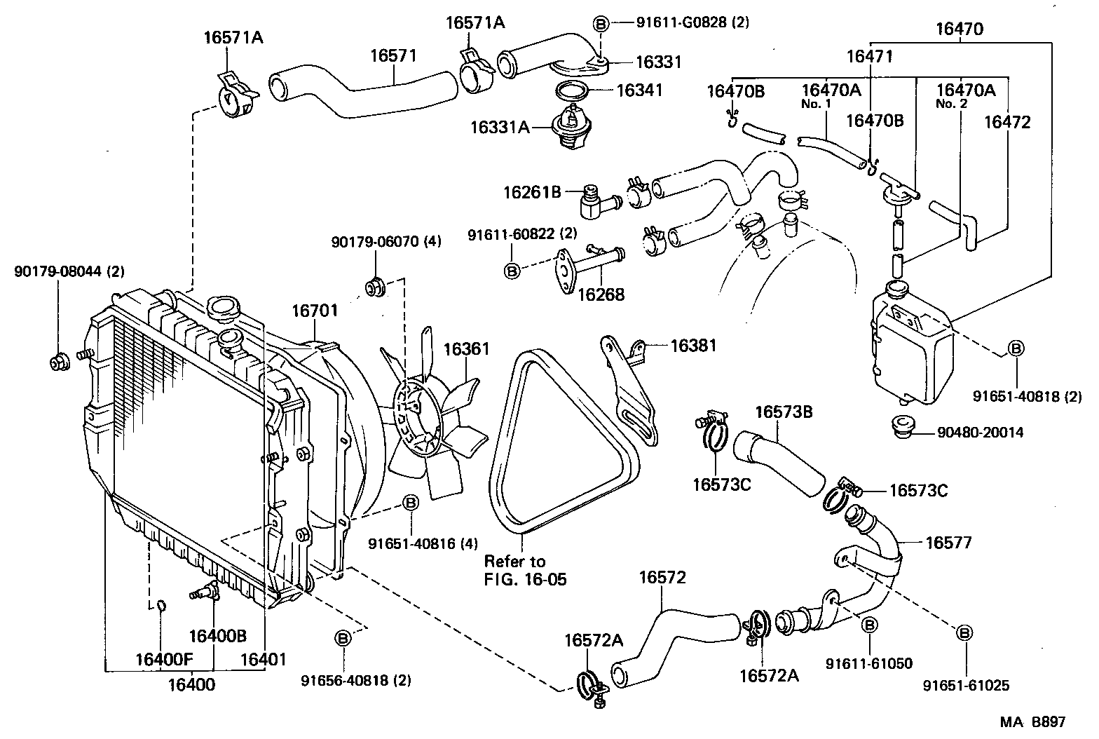 Radiator Water Outlet