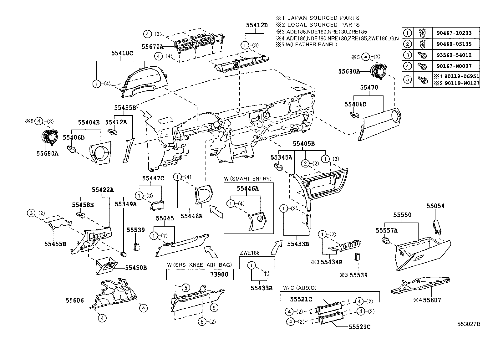 Instrument Panel Glove Compartment