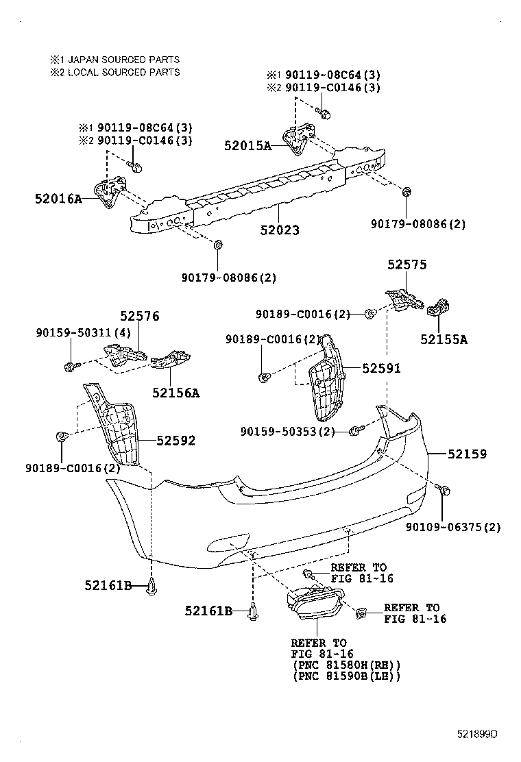 Rear Bumper & Bumper Stay